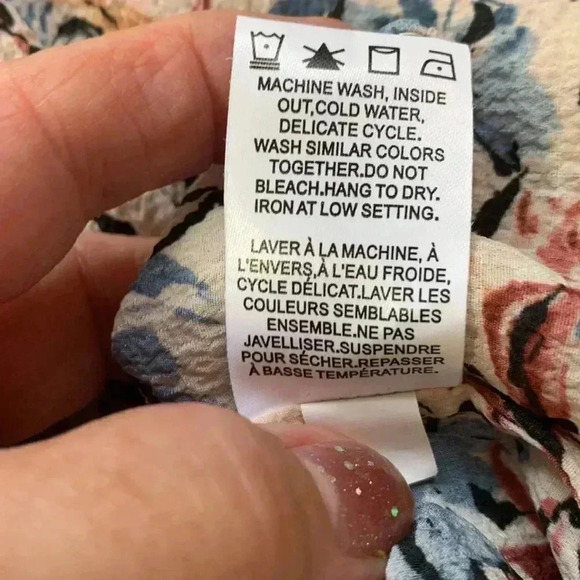 RW & Co chiffon like, lightweight  summer tunic style, hi lo blouse. - Picture 6 of 9